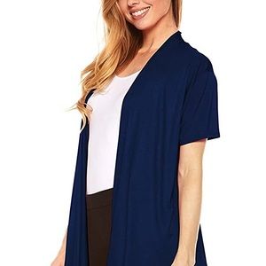 Short sleeved navy wrap